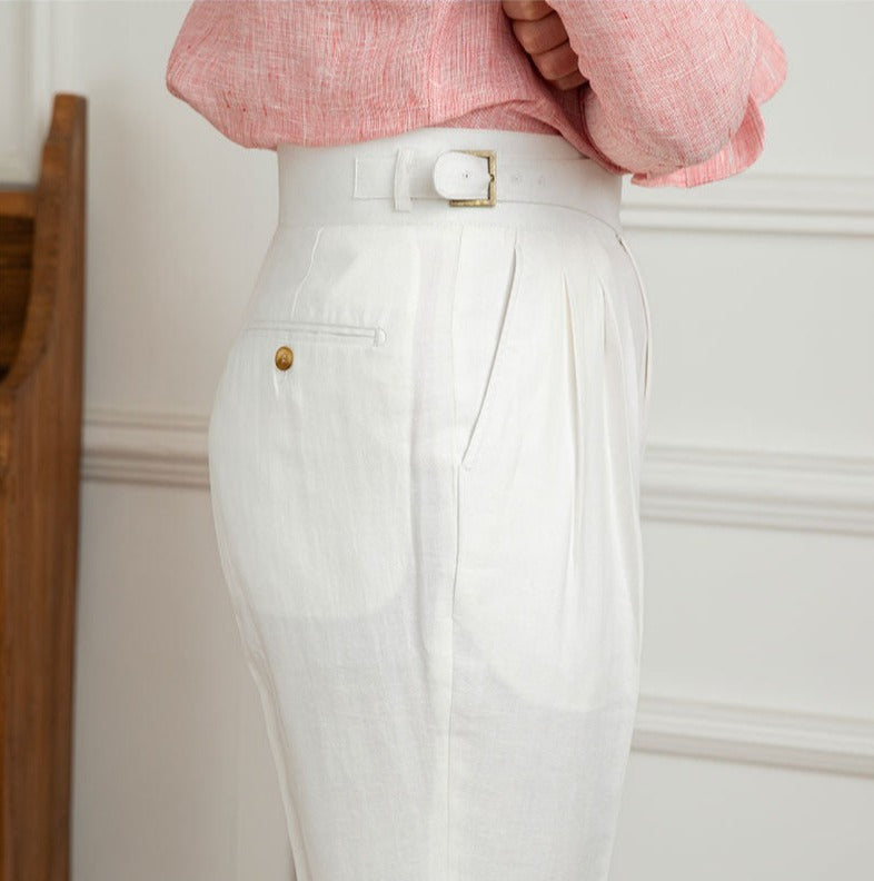 Monza™ - Pantalon en Lin Droit
