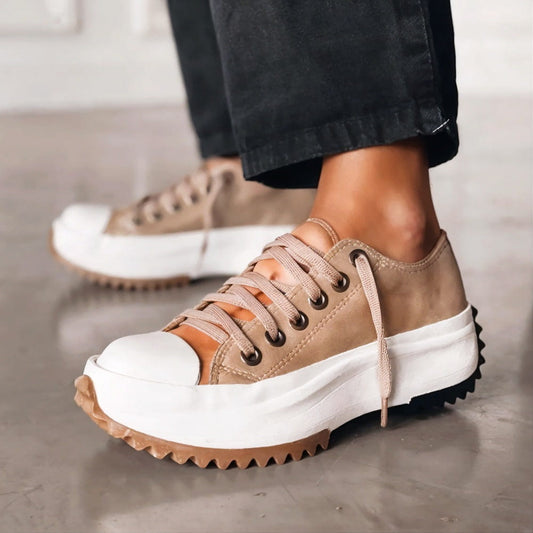 Catherine | Baskets à plateforme en cuir élégantes et confortables