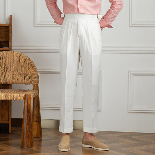 Monza™ - Pantalon en Lin Droit