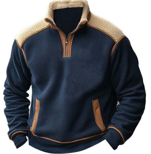 Armand | Pull Zippé Tricoté en Quartz
