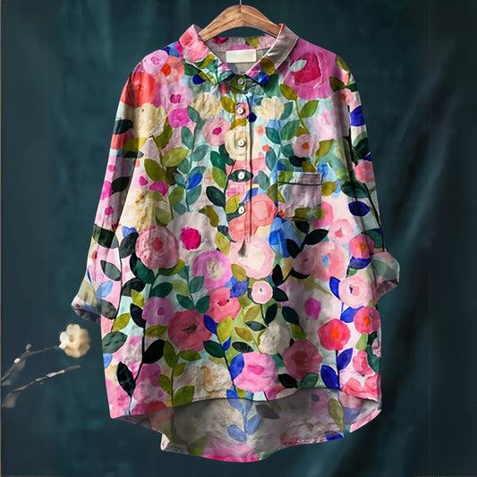 Lila - Blouse Florale Romantique